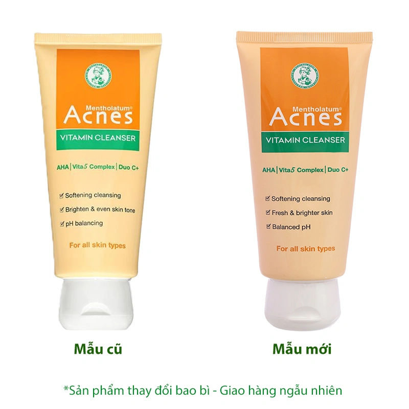 Kem rửa mặt Acnes Vitamin sáng da, mờ sẹo thâm tuýp 100g - 